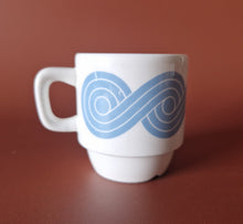 Load image into Gallery viewer, Vintage Wedgwood Hotelware Small Size Coffee Cup , Blue Pattern on white
