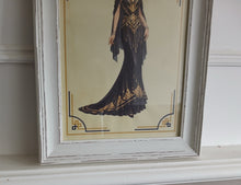Load image into Gallery viewer, Framed Art Deco Lady Fashion Print Vintage Style Wall Art Picture 36 x 27cm
