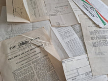 Load image into Gallery viewer, 8 x vintage ephemera papers: Insurance Documents, Church Documents, School Admission Papers, Old Che
