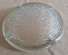 Load image into Gallery viewer, Vintage Ashtray In Glass Geometrical Layers Of Ice Patterns , France Circa 1960
