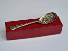 Load image into Gallery viewer, Vintage Serving Spoon, Large Berry Spoon, Gilded Bowl, EPNS Silver Plate, Ornate Handle, Floral and
