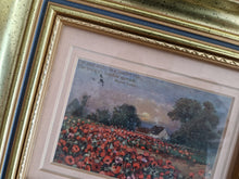 Load image into Gallery viewer, Original George V Postcard In Frame Dated 1913 with 1/2 Penny Stamp Poppy Flower

