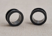 Load image into Gallery viewer, 16mm Alloy Black Steel Screw-On Ear Plug Stretcher Expander Piercing 1Pair

