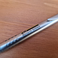 Load image into Gallery viewer, VINTAGE MONARCH AIRLINES SOUVENIR BALLPOINT JOTTER PEN - Black Ink
