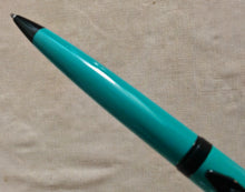 Load image into Gallery viewer, Platignum Studio Ballpoint Pen , Turquoise , Black Ink , 13.5cm , Used
