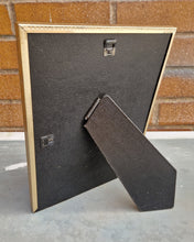 Load image into Gallery viewer, Gold tone finish picture frame with glass , Photo frame* free standing, 26cm x 21cm (19.5cm x 14cm)
