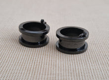 Load image into Gallery viewer, 16mm Alloy Black Steel Screw-On Ear Plug Stretcher Expander Piercing 1Pair
