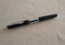 Load image into Gallery viewer, Platignum Ballpoint Pen – Black &amp; Chrome – Black Ink – 13cm – Used
