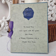 Load image into Gallery viewer, True Vintage c 1950s Christmas Greeting Card Every Good Wishes Used Condition
