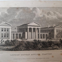 Load image into Gallery viewer, Vintage Book Plate Print: The London Orphan Asylum, Clapton Engraving by H.W. Bond, 1828 after T.H.
