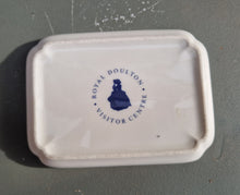 Load image into Gallery viewer, Vintage Royal Doulton Visitor Centre Rectangular Dish Tray , Rose Flower Design Ring Jewellery Tray
