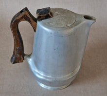 Load image into Gallery viewer, Vintage Picquot Ware Teapot Aluminium With Wooden Handle 50s

