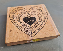 Load image into Gallery viewer, Love Heart in a Rubber Wood mounted stamp With Love Anna Stemplewska
