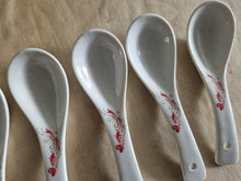 Load image into Gallery viewer, 12 x Vintage Ceramic &amp; Plastic Chinese soup spoons
