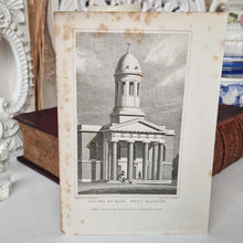 Load image into Gallery viewer, Vintage Book Plate Print Engraving 19th century engraving titled Chapel of ease West Hackney Drawn B
