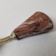 Load image into Gallery viewer, Rare Polished Marble Stone Handle Small EPNS Silver Plated Spoon 11.5cm long
