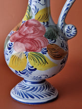 Load image into Gallery viewer, Vestal Alcoboco Portugal Water Pitcher/Jug/Vase Vintage Hand Painted Floral Pattern , Blue Pink Yell
