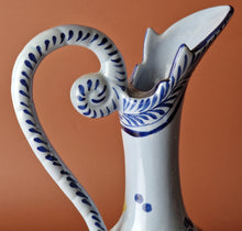 Load image into Gallery viewer, Vestal Alcoboco Portugal Water Pitcher/Jug/Vase Vintage Hand Painted Floral Pattern , Blue Pink Yell
