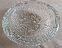 Load image into Gallery viewer, Vintage Ashtray In Glass Geometrical Layers Of Ice Patterns , France Circa 1960
