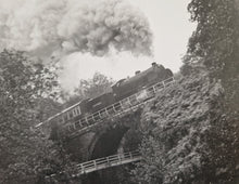 Load image into Gallery viewer, Black White Photo Locomotive Steam Engine N.Y.M.R Gala Weekend 10th October 1987 8:41 at Water Ark w
