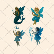 Load image into Gallery viewer, Blue Fairy Junk Journal Pack – Enchanted Underwater Theme | PNG &amp; PDF Files | Instant Digital Download
