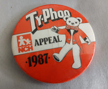 Load image into Gallery viewer, Vintage Ty-Phoo NCH Appeal 1987 Teddy Bear Pin Badge 5.4cm Charity Collectible
