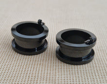Load image into Gallery viewer, 16mm Alloy Black Steel Screw-On Ear Plug Stretcher Expander Piercing 1Pair
