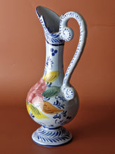 Load image into Gallery viewer, Vestal Alcoboco Portugal Water Pitcher/Jug/Vase Vintage Hand Painted Floral Pattern , Blue Pink Yell
