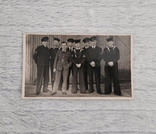 Load image into Gallery viewer, Vintage Sepia Colour Old Photograph, A group of 8 H.M.S Seaman , Historical Naval History Photo , Lo
