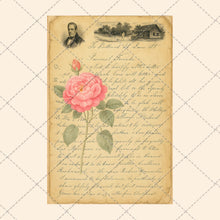 Load image into Gallery viewer, Vintage Floral Junk Journal Pages – 8 Printable Botanical Ephemera Sheets – Instant Download, PDF &amp; JPEG

