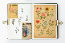 Load image into Gallery viewer, Vintage Floral Junk Journal Pages – 8 Printable Botanical Ephemera Sheets – Instant Download, PDF &amp; JPEG
