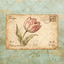 Load image into Gallery viewer, Vintage Floral Postcards PNG – Antique Botanical Ephemera Set Shabby Chic Flower Post Card Images, Printable Junk Journal, Scrapbooking
