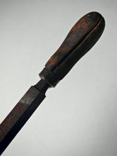 Load image into Gallery viewer, Vintage Large Flat Tapered File with Wooden Handle – 40cm Long – Used
