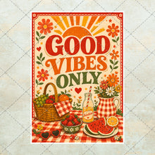 Load image into Gallery viewer, 20 Good Vibes Only Prints, Retro 70s Wall Art Poster Bundle, A4 Digital Download
