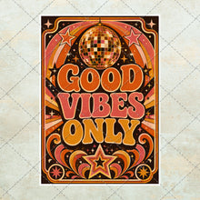 Load image into Gallery viewer, 20 Good Vibes Only Prints, Retro 70s Wall Art Poster Bundle, A4 Digital Download
