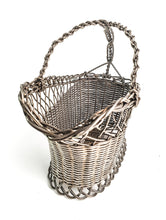 Load image into Gallery viewer, Vintage Aluminum Woven Metal Wire Basket for flowers, candy, sweets, small fruits, etc
