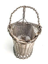Load image into Gallery viewer, Vintage Aluminum Woven Metal Wire Basket for flowers, candy, sweets, small fruits, etc
