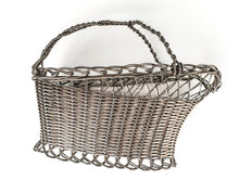 Load image into Gallery viewer, Vintage Aluminum Woven Metal Wire Basket for flowers, candy, sweets, small fruits, etc
