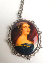 Load image into Gallery viewer, Vintage Pretty Lady Painting On Porcelain Setting Cable Chain Necklace
