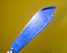 Load image into Gallery viewer, Antique / vintage Silver plated fish serving knife &amp; fork, Cream Plastic Handle
