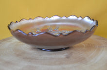 Load image into Gallery viewer, Amethyst Fenton Acorns Pattern Carnival Glass 6” Nut Bowl Vgc

