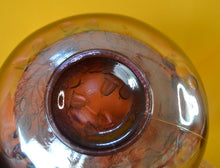 Load image into Gallery viewer, Amethyst Fenton Acorns Pattern Carnival Glass 6” Nut Bowl Vgc
