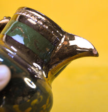 Load image into Gallery viewer, Vintage Copper, Green and Gold Colour Lustre Ware Milk Jug , Farmhouse Collectable
