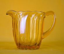 Load image into Gallery viewer, Vintage  Retro amber brown Glass Milk Jug Pitcher, 9.4cm tall, Kitchenalia

