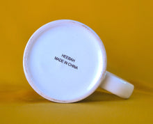 Load image into Gallery viewer, Heebah Florida Sunset &amp; Palm Tree Coffee / Tea Mug, Ceramic, Orange Yellow and Black Colour
