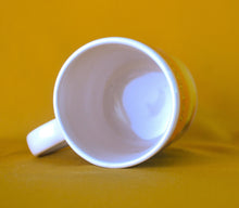 Load image into Gallery viewer, Heebah Florida Sunset &amp; Palm Tree Coffee / Tea Mug, Ceramic, Orange Yellow and Black Colour
