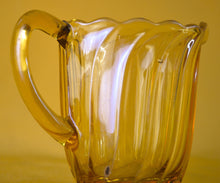 Load image into Gallery viewer, Vintage  Retro amber brown Glass Milk Jug Pitcher, 9.4cm tall, Kitchenalia
