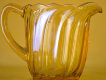 Load image into Gallery viewer, Vintage  Retro amber brown Glass Milk Jug Pitcher, 9.4cm tall, Kitchenalia
