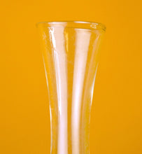 Load image into Gallery viewer, Art Glass Bud Vase Trumpet Posy Green Bubble Mid Century Modern 1960s
