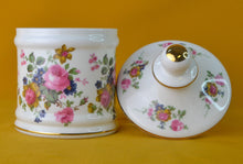 Load image into Gallery viewer, Vintage Sally Ann Bone China Jar With Lid Floral Design, Shabby Chic, Country Kitchen Kitchenalia
